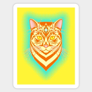 Abstract cat head. Sticker